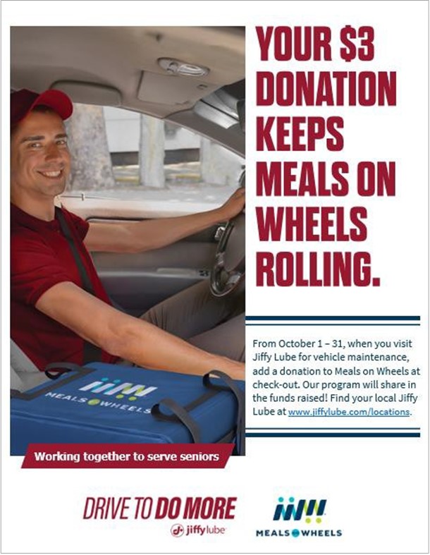 JIFFY LUBE PARTNERSHIP Meals on Wheels San Antonio